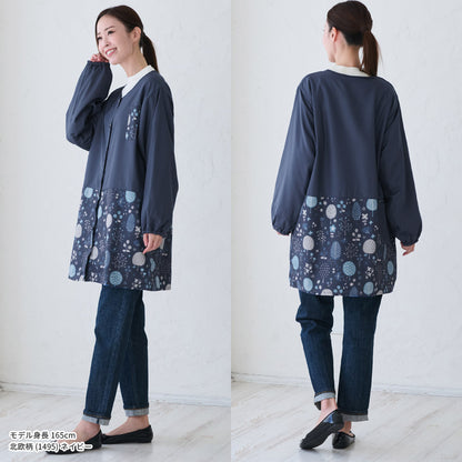 裏起毛、フリース、割烹着、無地、裏ボア、ゆったり、ボア、キルティング、かっぽうぎ、スモック、割ぽう着、シンプル、エプロン、ロング、ワンピース、保育士、ロング、ギフト、おしゃれ、かわいい、母の日、ギフト、プレゼント