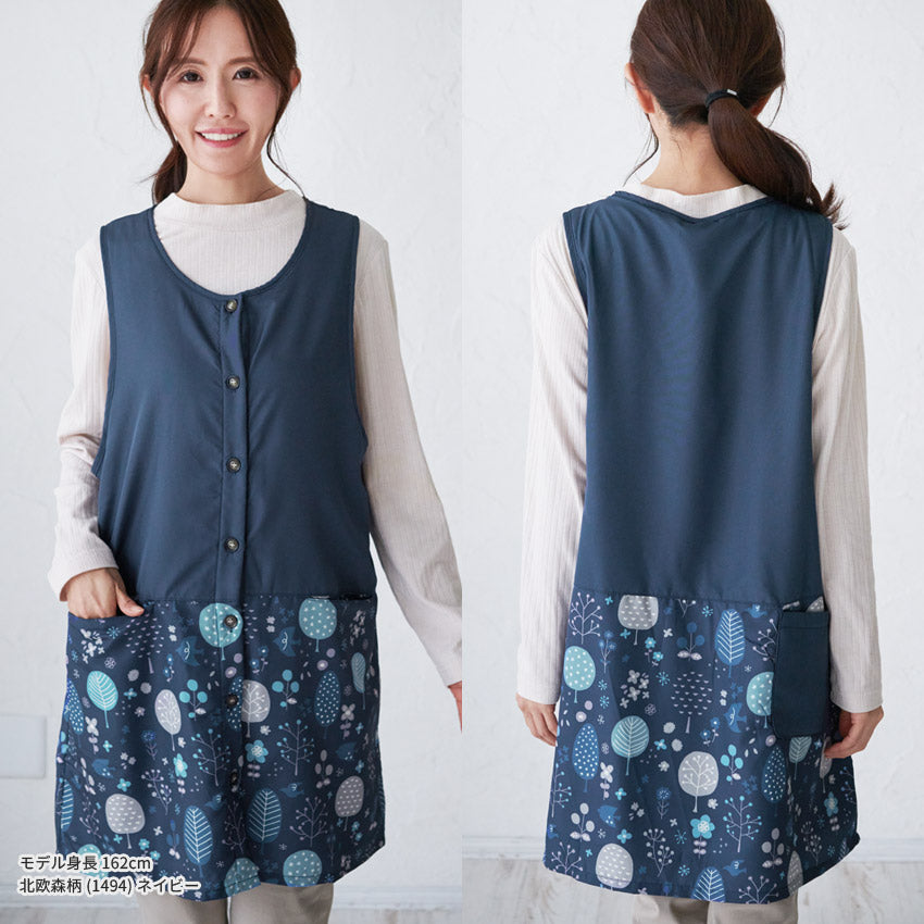 裏起毛、エプロン、フリース、裏ボア、ゆったり、ボア、かっぽうぎ、スモック、割ぽう着、シンプル、エプロン、ロング、ワンピース、保育士、ロング、ギフト、おしゃれ、かわいい、母の日、ギフト、プレゼント