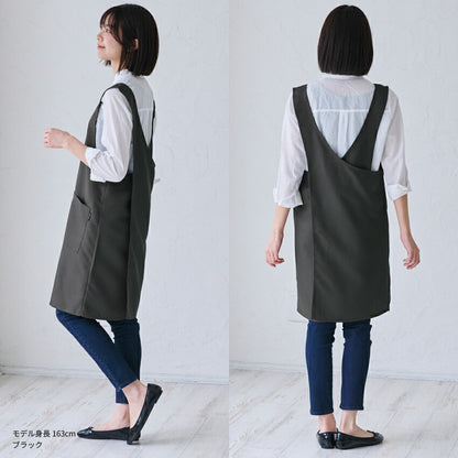 シワになりくいバッククロスエプロン