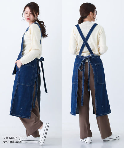 M/Lサイズ,丈夫なデニムエプロン,エプロン,デニム,ワークエプロン,厚手,おしゃれ,ゆったり