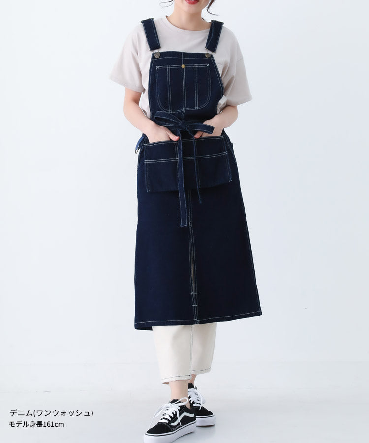 M/Lサイズ,丈夫なデニムエプロン,エプロン,デニム,ワークエプロン,厚手,おしゃれ,ゆったり