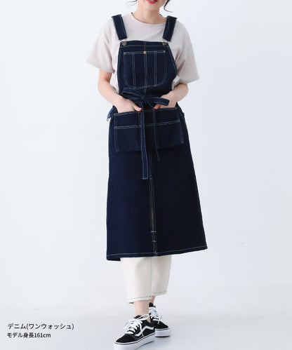 M/Lサイズ,丈夫なデニムエプロン,エプロン,デニム,ワークエプロン,厚手,おしゃれ,ゆったり