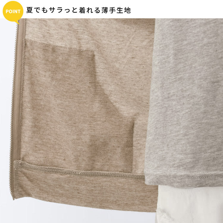 コーデにプラスするだけで一気にトレンド力アップ,紫外線カット,UVカット,日焼け対策,ジップアップ,UVウエア,無地,薄手,カットソー,大きいサイズ,フード付,パーカー