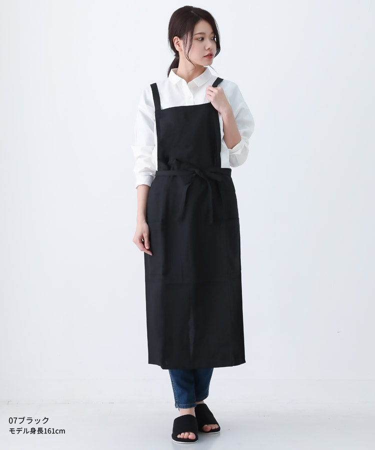 撥水、ロング丈、エプロン、無地、ロング、無地、カフェ、ユニフォーム、母の日、プレゼント、仕事用、おしゃれ、ギフト、サロンエプロン