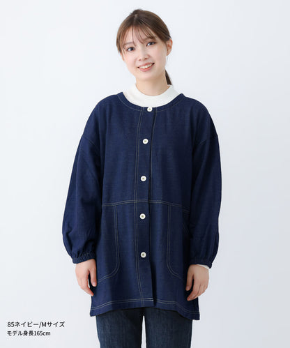 裏起毛、おしゃれな割烹着、ゆったり、綿、割烹着、かっぽうぎ、スモック、割ぽう着、シンプル