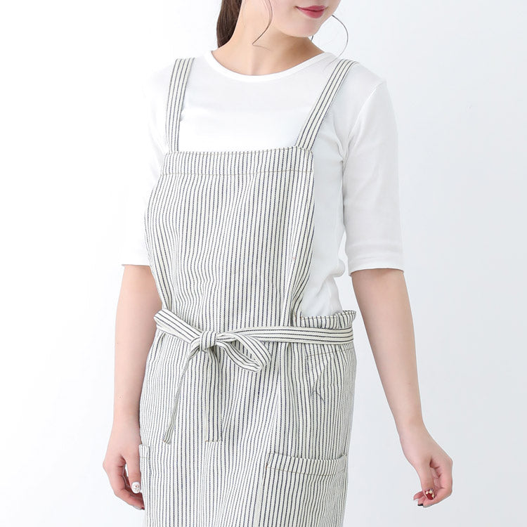 ロング,エプロン,ワンピース,,デニム,ヒッコリー,ストライプ,ロング丈,ミドル丈,無地,かわいい,前掛け,可愛い,料理,ギフト,プレゼント,保育士,エプロン,ゆったり,大きいサイズ,大きい