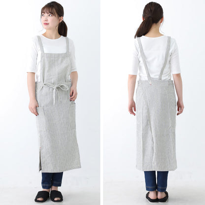 ロング,エプロン,ワンピース,,デニム,ヒッコリー,ストライプ,ロング丈,ミドル丈,無地,かわいい,前掛け,可愛い,料理,ギフト,プレゼント,保育士,エプロン,ゆったり,大きいサイズ,大きい