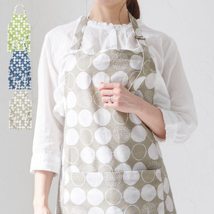 ドット柄ホルターネックエプロン