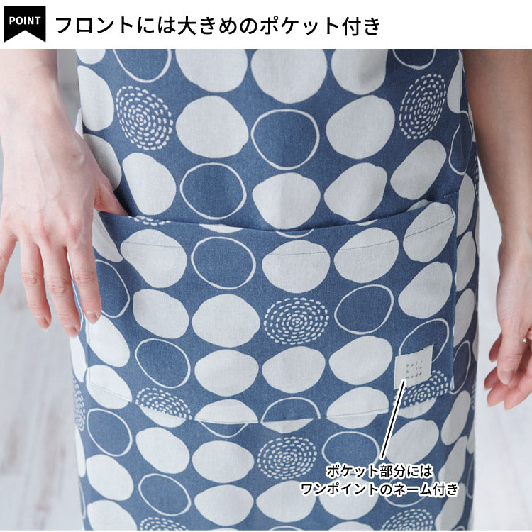 ドット柄ホルターネックエプロン