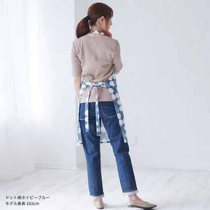 ドット柄ホルターネックエプロン