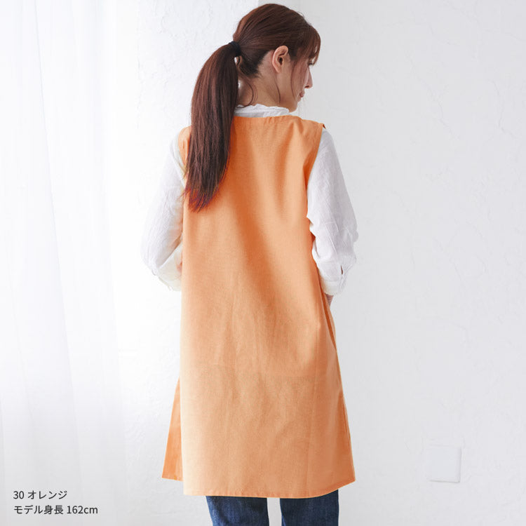 フクロウ柄エプロンワンピースエプロン