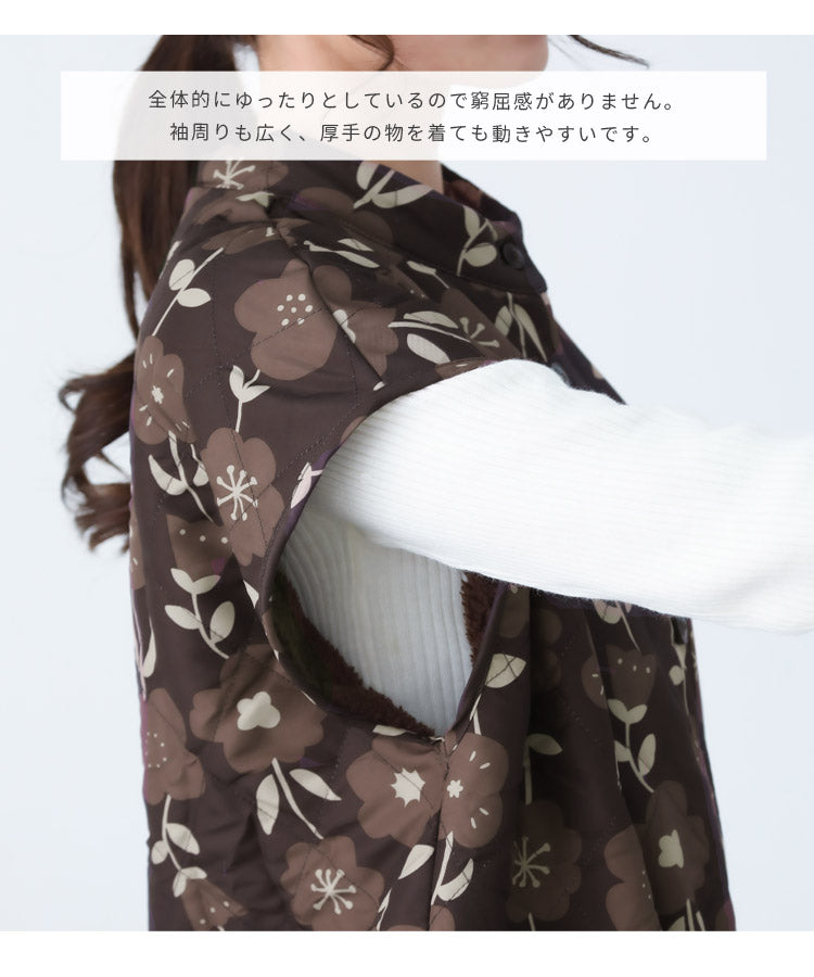 厚手、裏ボア、エプロン、おしゃれ、裏起毛、割烹着、ゆったり、お尻が隠れる、ボア、シンプル、エプロン、保育士、ロング、無地、保育士かわいい、あたたか