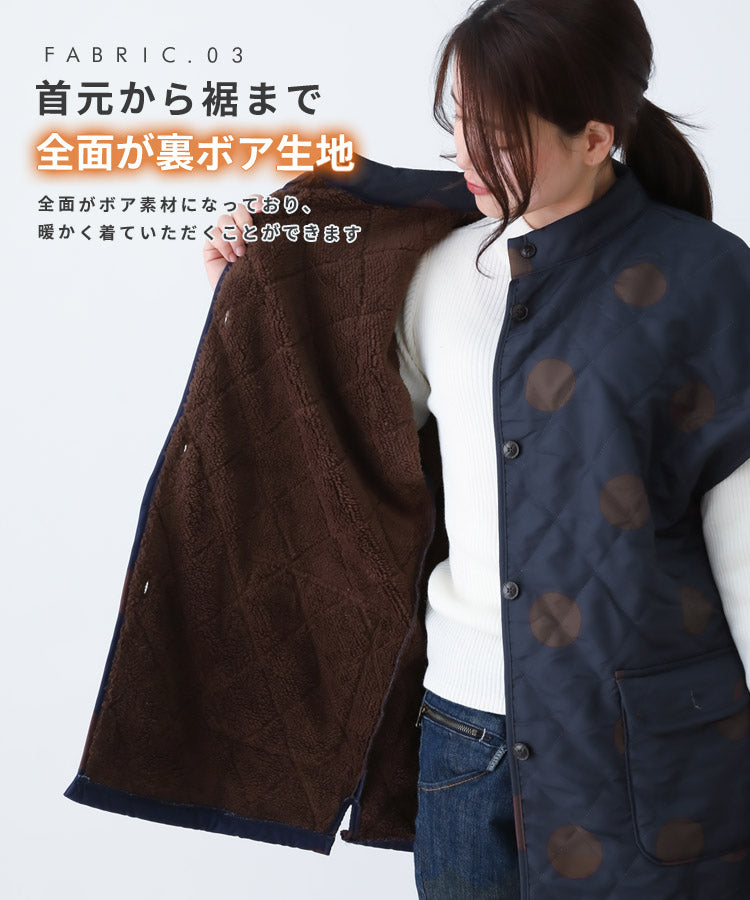 厚手、裏ボア、エプロン、おしゃれ、裏起毛、割烹着、ゆったり、お尻が隠れる、ボア、シンプル、エプロン、保育士、ロング、無地、保育士かわいい、あたたか