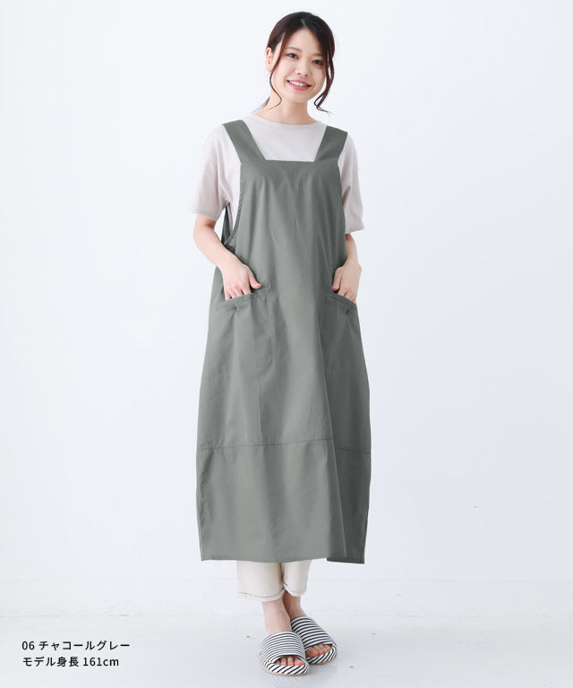 コクーンシルエットワンピースエプロン
