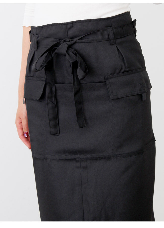 撥水ロング丈サロンエプロンエプロン無地はっ水かわいいおしゃれ保育士