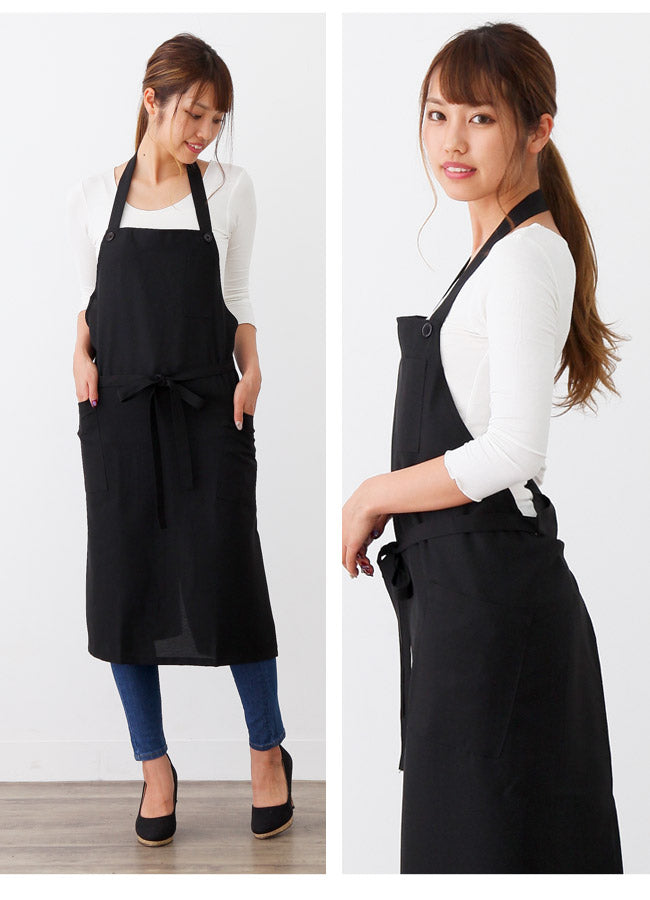 フッ素樹脂加工,ロング丈首掛けエプロン,ロング,ロング丈,無地,かわいい,前掛け,可愛い,料理,ギフト,プレゼント,カフェエプロン,エプロン,サロン,エプロン,カフェ,ショート