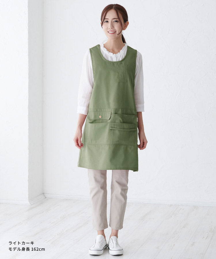 お尻が隠れる撥水加工エプロン大きいサイズベスト型