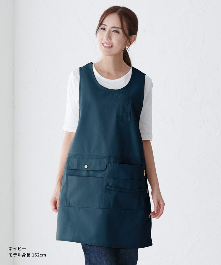 お尻が隠れる撥水加工エプロン大きいサイズベスト型