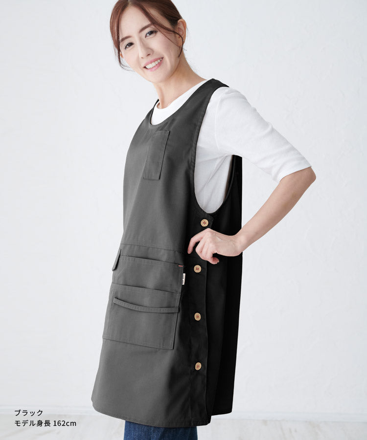 お尻が隠れる撥水加工エプロン大きいサイズベスト型