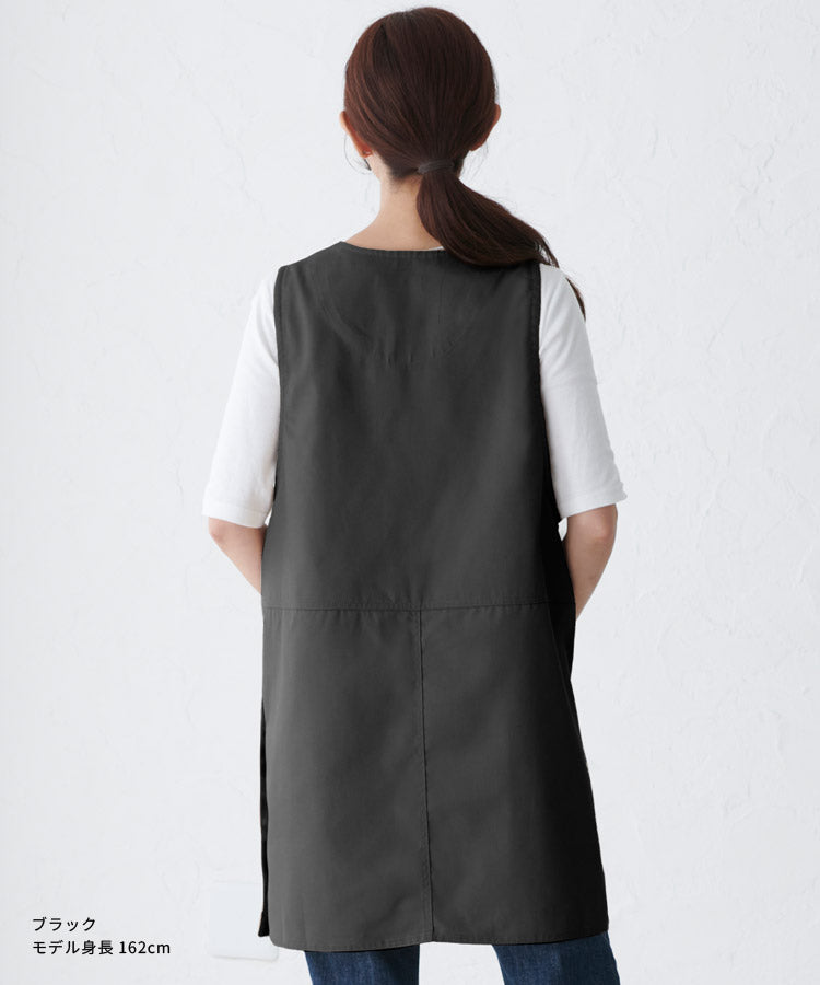 お尻が隠れる撥水加工エプロン大きいサイズベスト型
