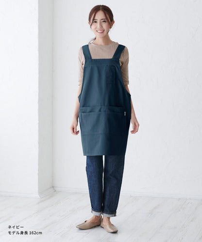 お尻が隠れる撥水加工H型エプロン大きいサイズ