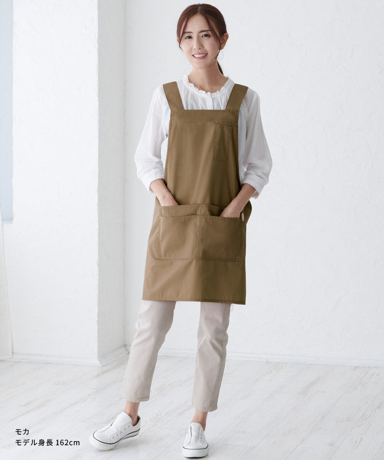 お尻が隠れる撥水加工H型エプロン大きいサイズ