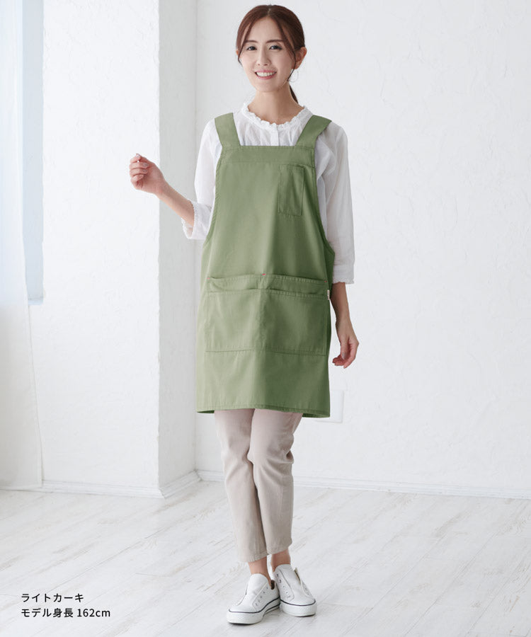 お尻が隠れる撥水加工H型エプロン大きいサイズ