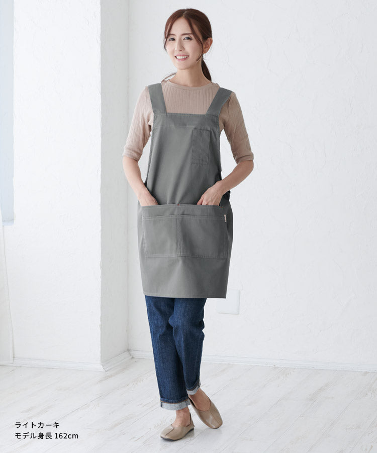 お尻が隠れる撥水加工H型エプロン大きいサイズ