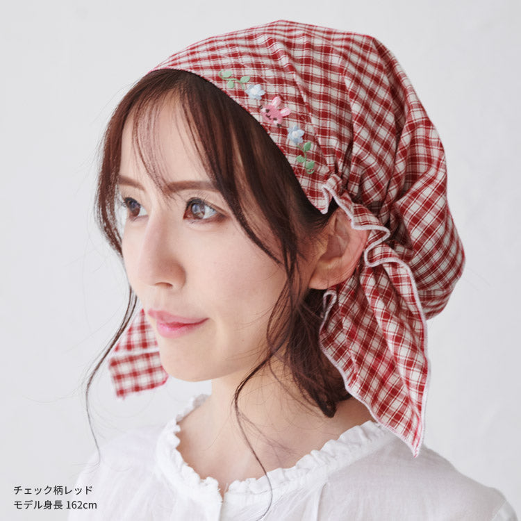 すずらん柄エプロンクロス