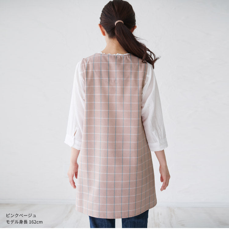 M〜3Lサイズネコ柄エプロンワンピースエプロン